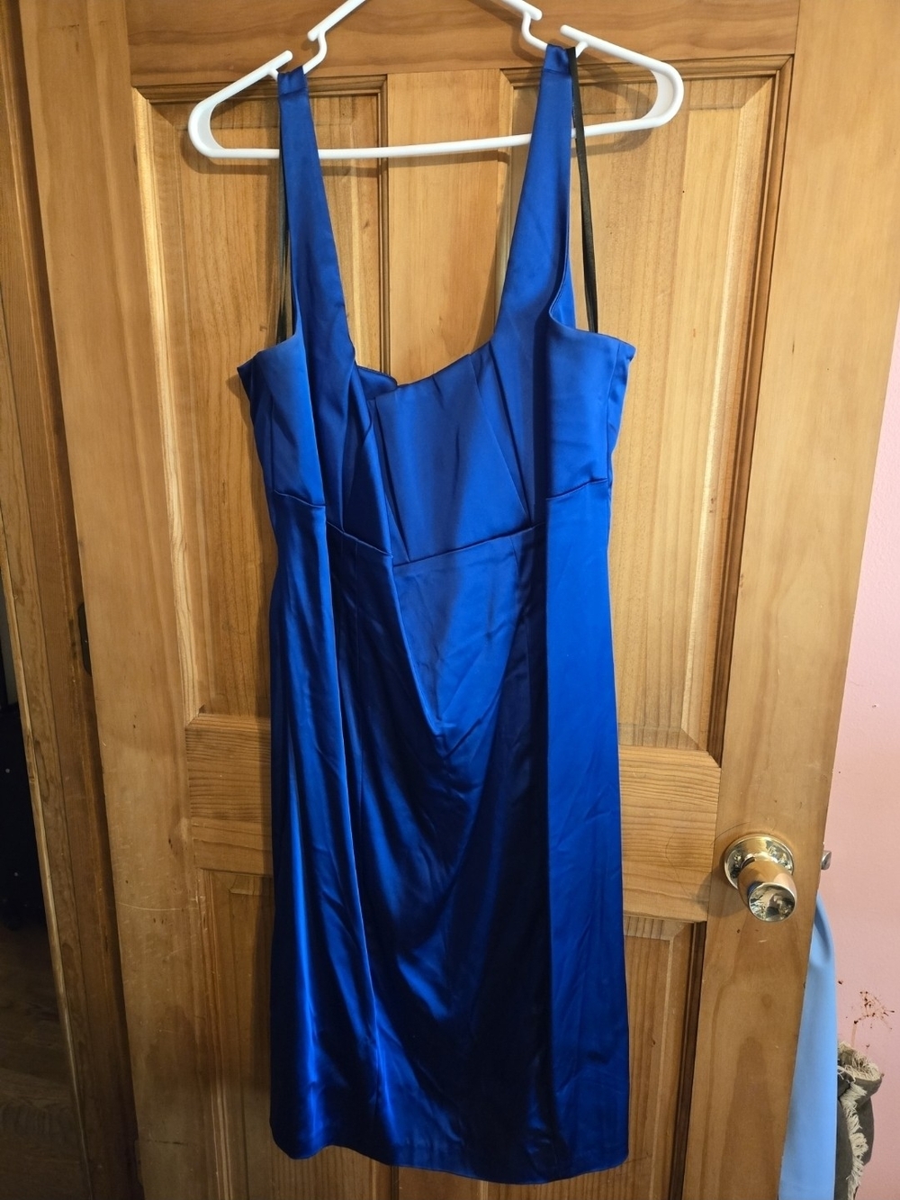 Calvin Klein Satin Deep Blue Dress